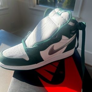 Air Jordan 1 Retro High OG Gorge Green/Metallic Silver 7Y